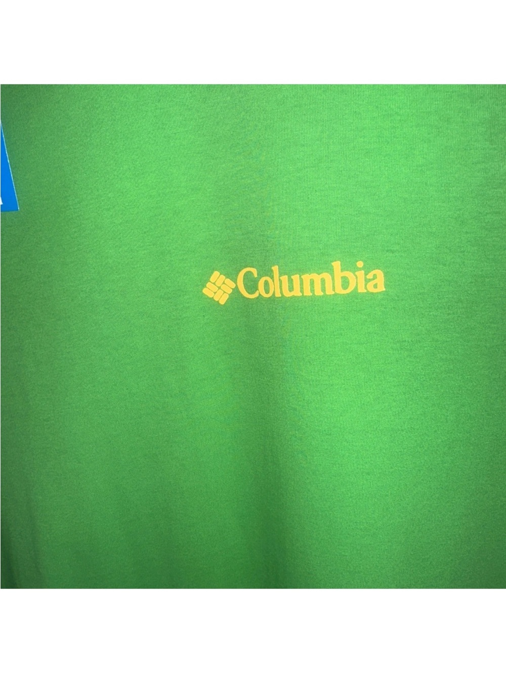 Columbia Men's Lime Green Short Sleeve Logo Tee - Picture 2 of 6